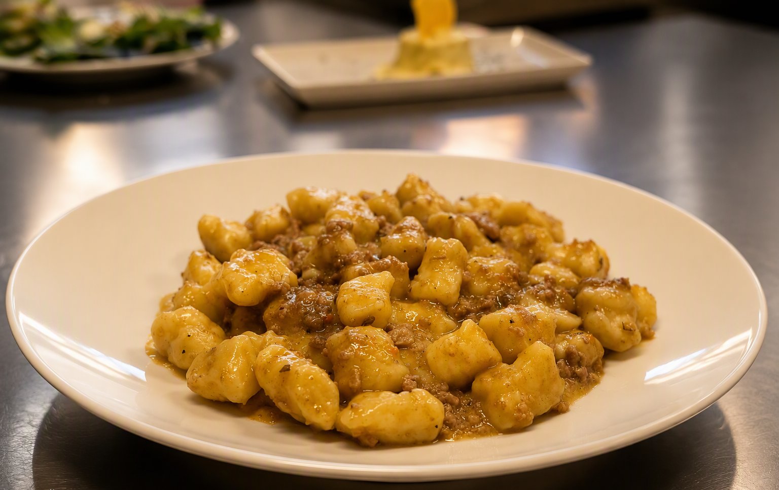 Gnocchi al ragù bianco di cinghiale